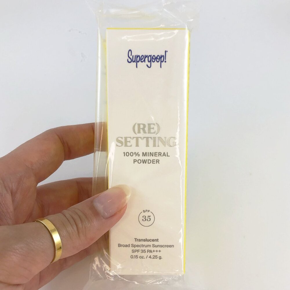 NIB Supergoop Resetting Mineral Powder SPF 35 Translucent Matte, All Skin Types